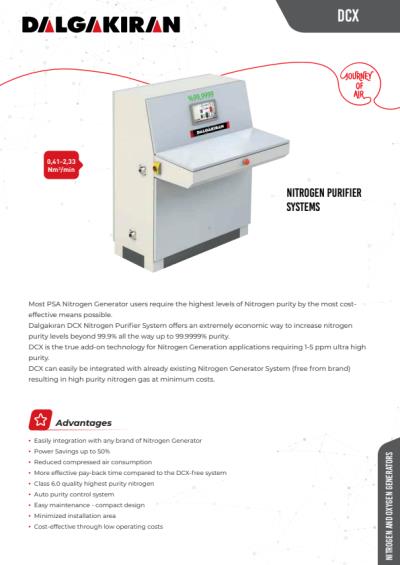 DCX  Nitrogen Purifier Systems