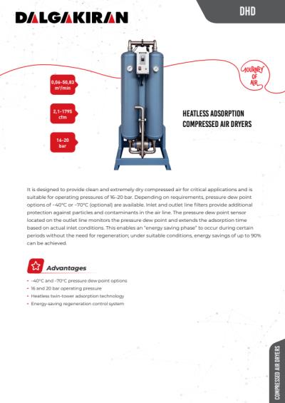 DHD Heatless Adsorption Compressed Air Dryers [NEW]