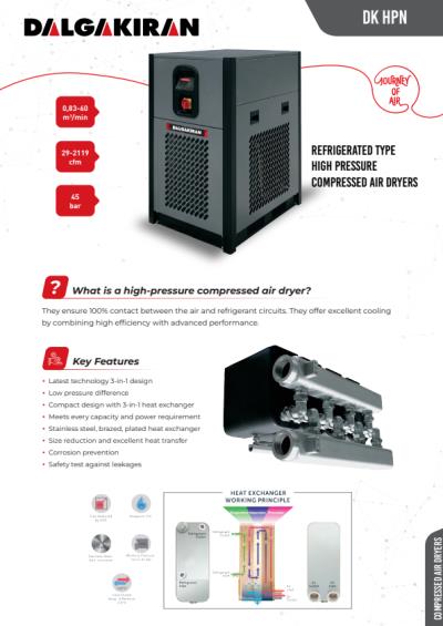 DK HPN Refrigerated Type High Pressure Air Dryers