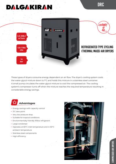 DRC  Refrigerated Type Cycling (Thermal Mass) Air Dryers