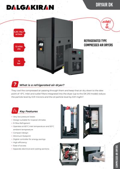 DRYAIR DK Refrigerated Type Compressed Air Dryers