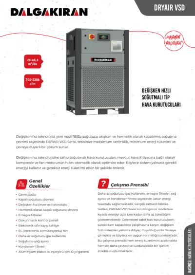 DRYAIR VSD Değişken Hızlı Soğutmalı Tip Hava Kurutucuları [YENİ]