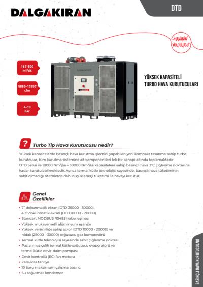 DTD Yüksek Kapasiteli Turbo Hava Kurutucuları [YENİ]
