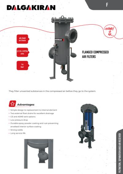 F  Flanged Compressed Air Filters