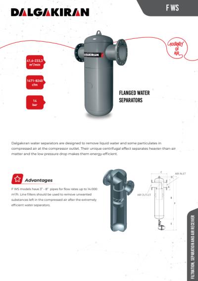 F WS Flanged Water Separators