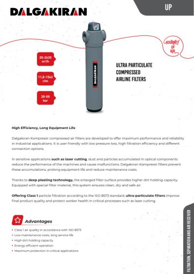 UP Ultra Particulate Compressed Airline Filters [NEW]